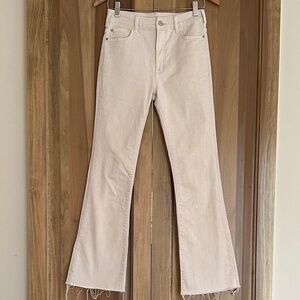 Pilcro Flared Fray Jeans  Ivory from Anthropologie